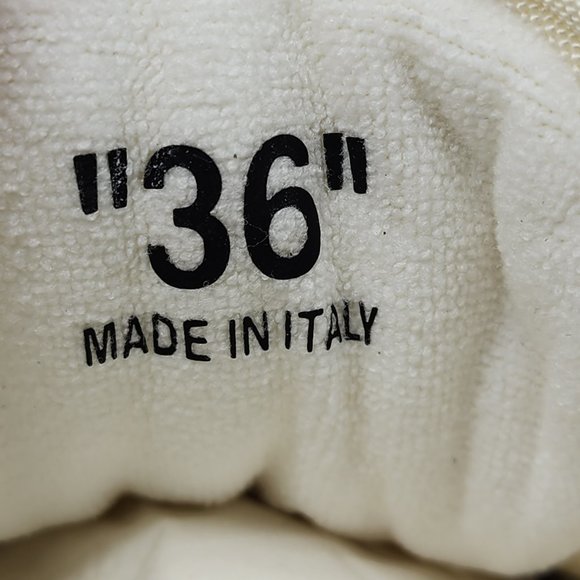 Off-White Virgil Abloh Women's Mountain Cleats Arrow Low Top Sneakers White - Picture 9 of 14